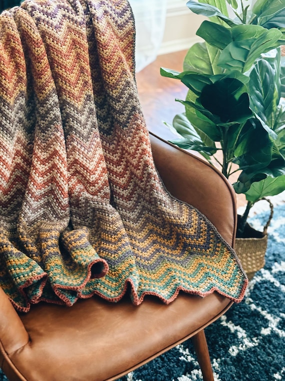 Crochet Moss Stitch Blanket Pattern: The Teagan Throw (PDF Pattern)