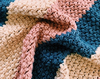 Hazel-patroon gehaakt babydekentje: bonensteektextuur (pdf-patroon)