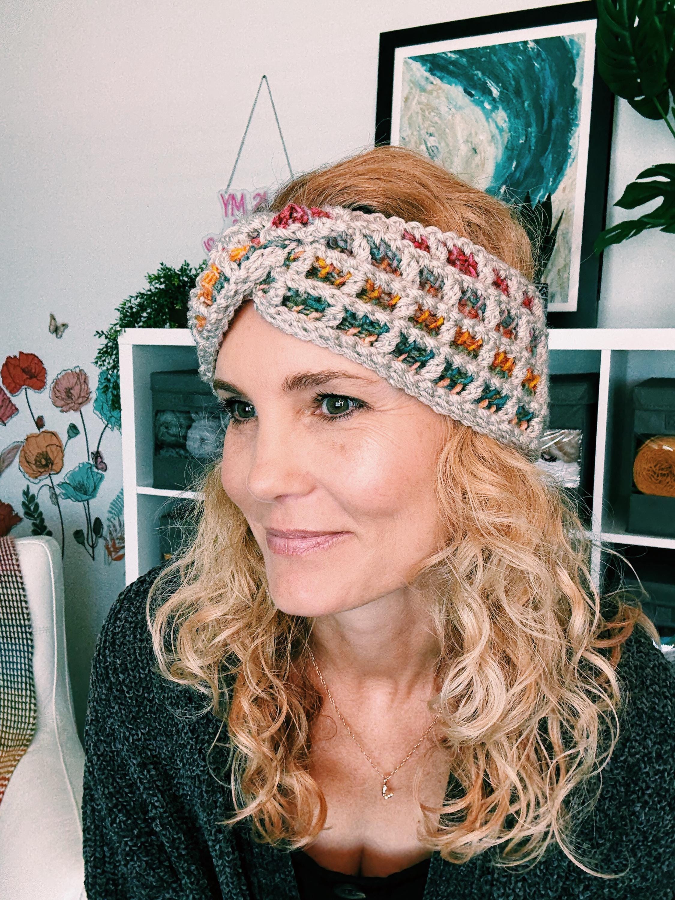 Tunisian Crochet Waffle Stitch Ear Warmer