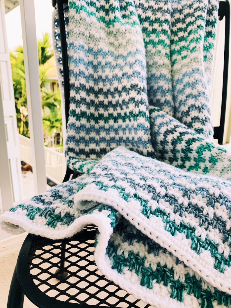 Crochet Blanket Pattern PDF Crochet Blanket Pattern Instant Download Crochet Afghan Pattern Ombre Crochet Pattern image 3