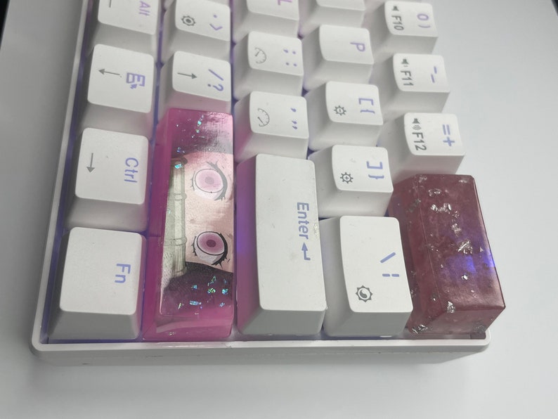 Nezu ko Right Shift Cherry Keycap Slayer Demon Hot Pink Fire Etsy