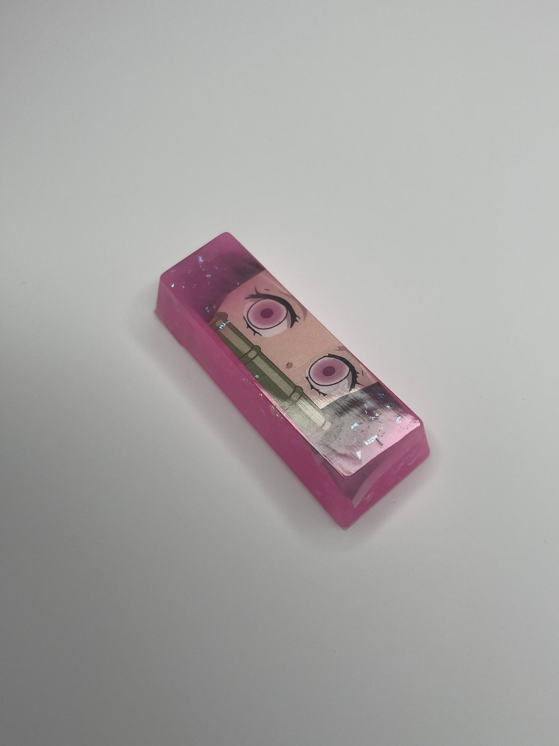 Nezu ko Right Shift Cherry Keycap Slayer Demon Hot Pink Fire Etsy