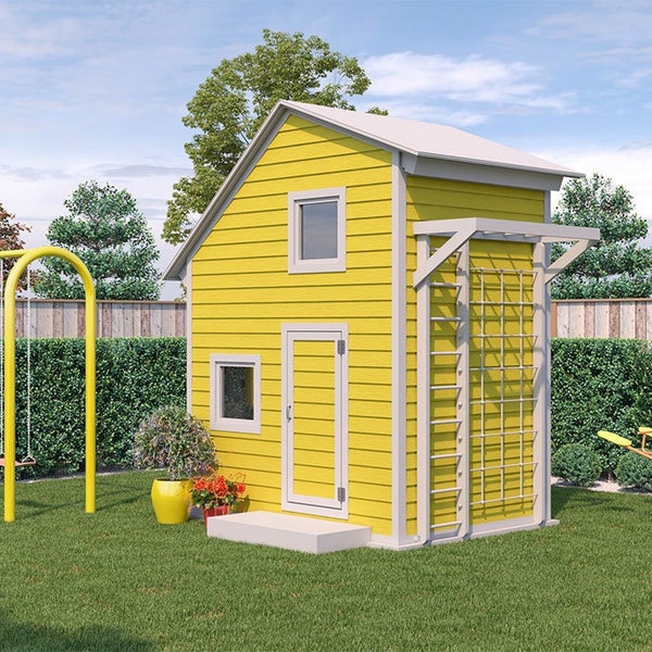 Outdoor Playhouse Plans Etsy
