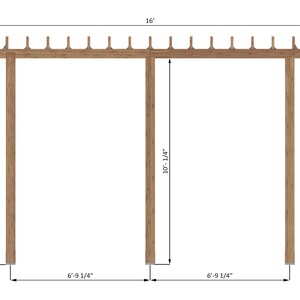 16x16 Attached To House Pergola Plans