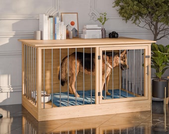 5x3 Extra Large Kennel Plans – Indoor Wooden Dog Crate with Metal Bars