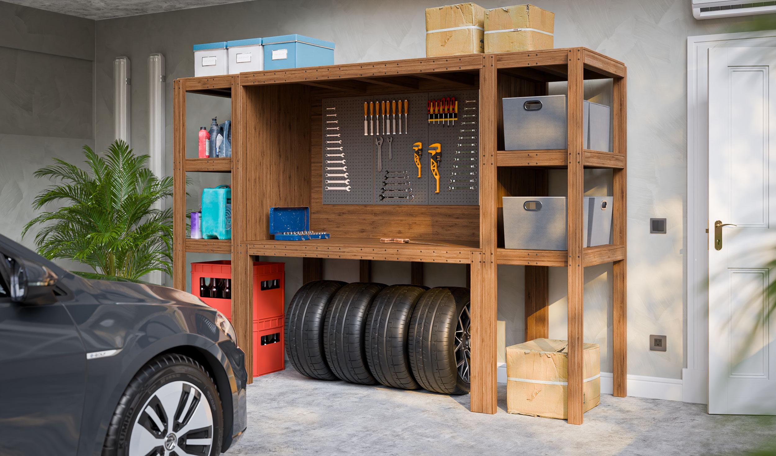 3x10 Garage Workbench With Shelves Plans (PDF) - Etsy