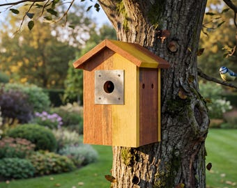 DIY木製鳥小屋の設計図、ルリツグミの巣箱