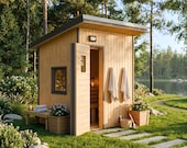 6x6 Outdoor Sauna Plans – DIY Backyard Sauna Cabin