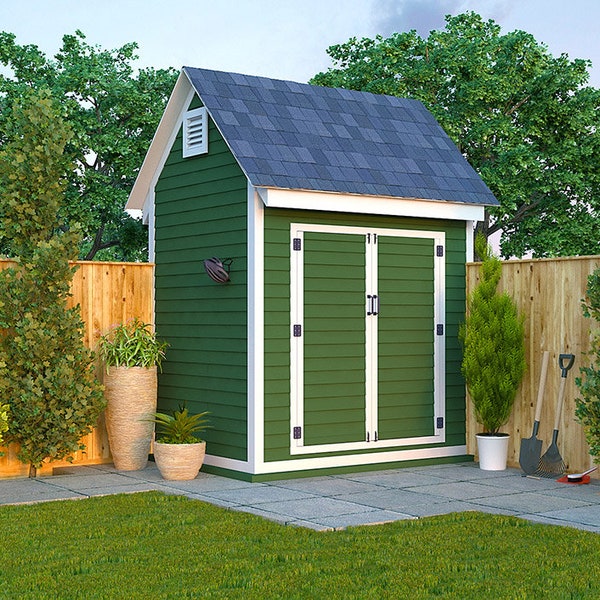 6x8 Shed Plans DIY Gable Bike Shed PDF