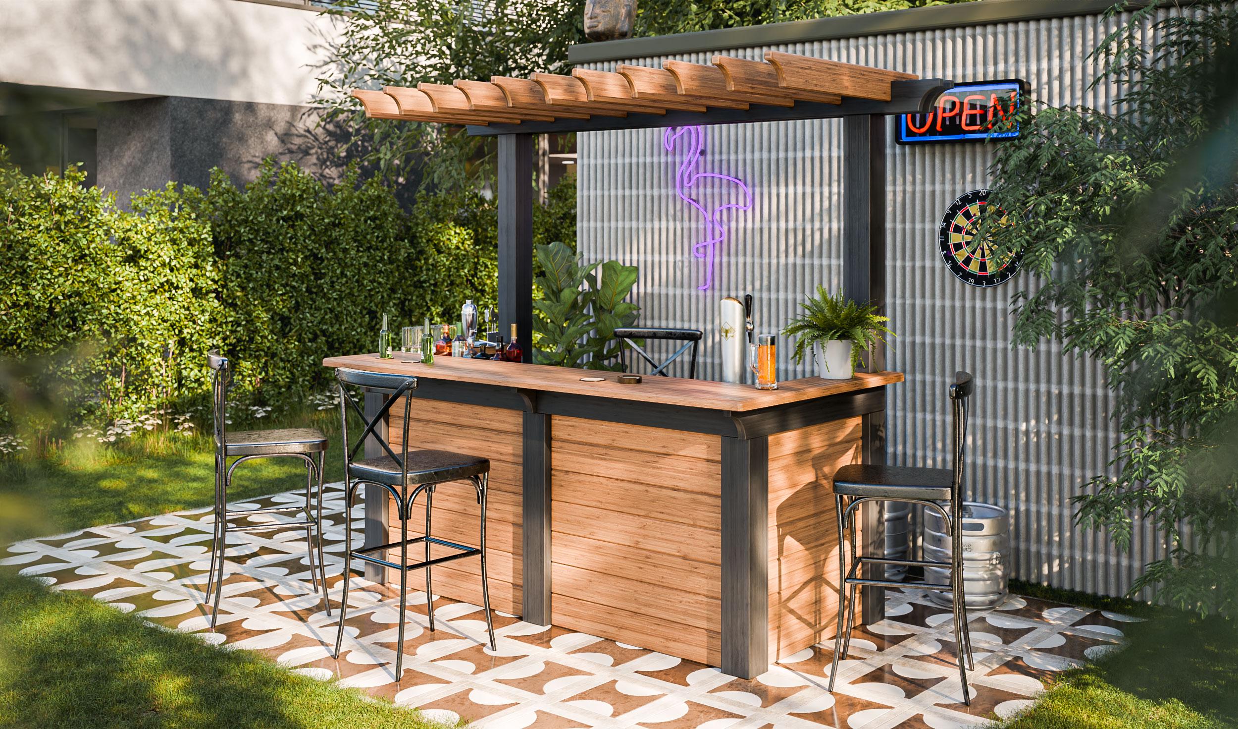 DIY Simple Outdoor Bar Plans Digital PDF Download