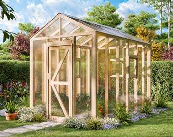 8x12 DIY Greenhouse Plan | Wooden Frame Garden Greenhouse Design