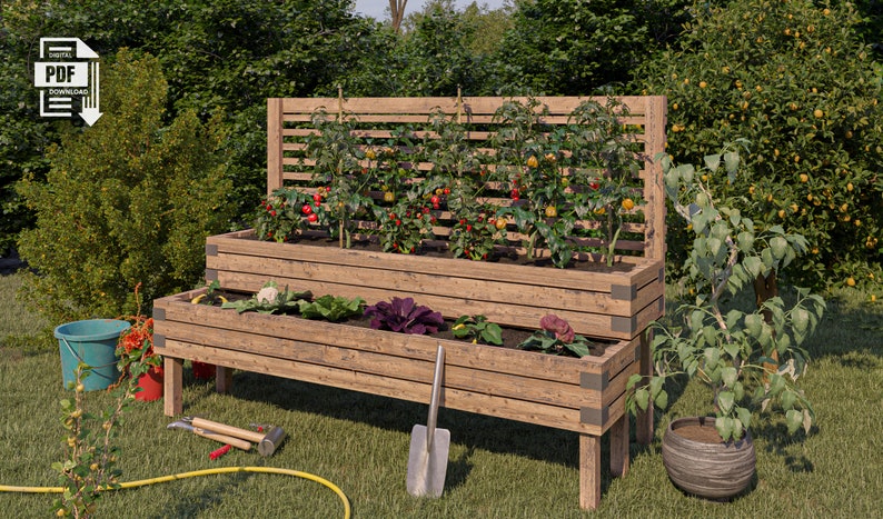 2 tier raised garden bed