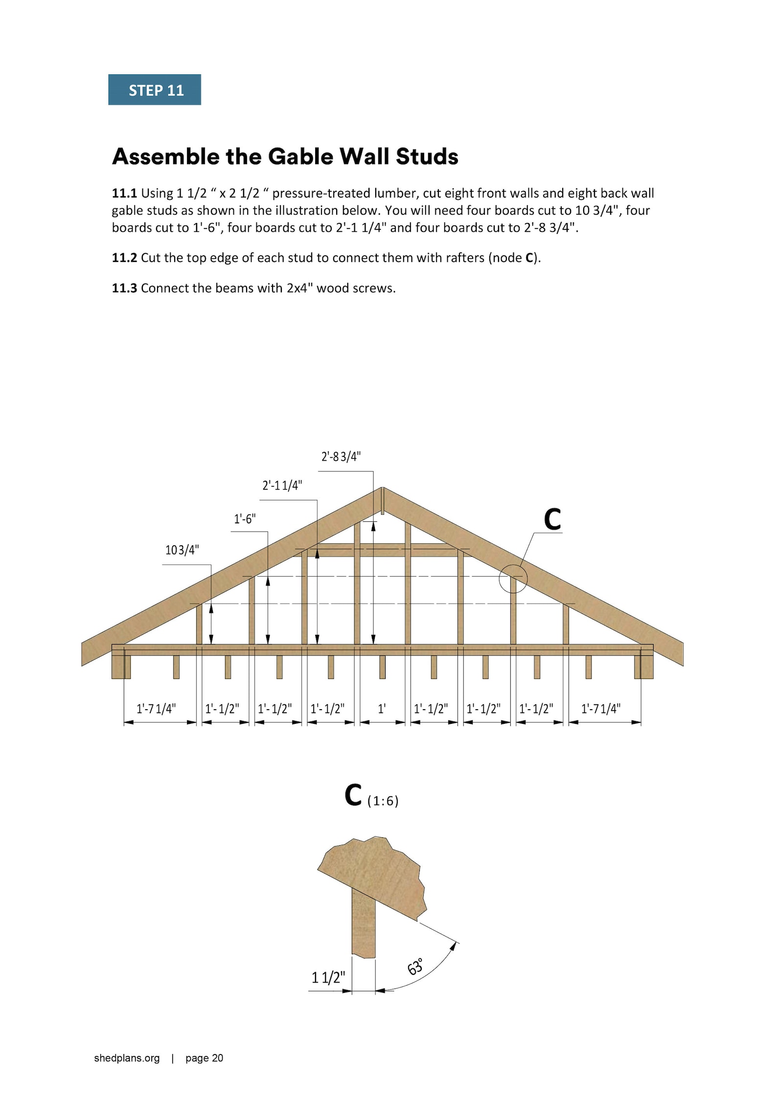12x12 Shed Plans DIY Gable Storage Shed PDF Download - Etsy