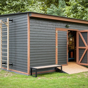 12x16 Shed Plans DIY Lean to Storage Shed PDF