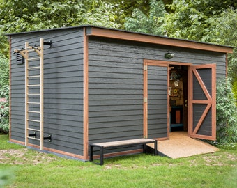 12x16 Shed Plans DIY Lean to Storage Shed PDF