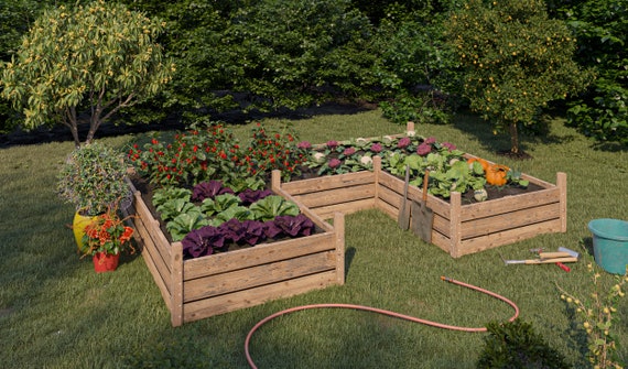 U shaped raised garden bed outlet