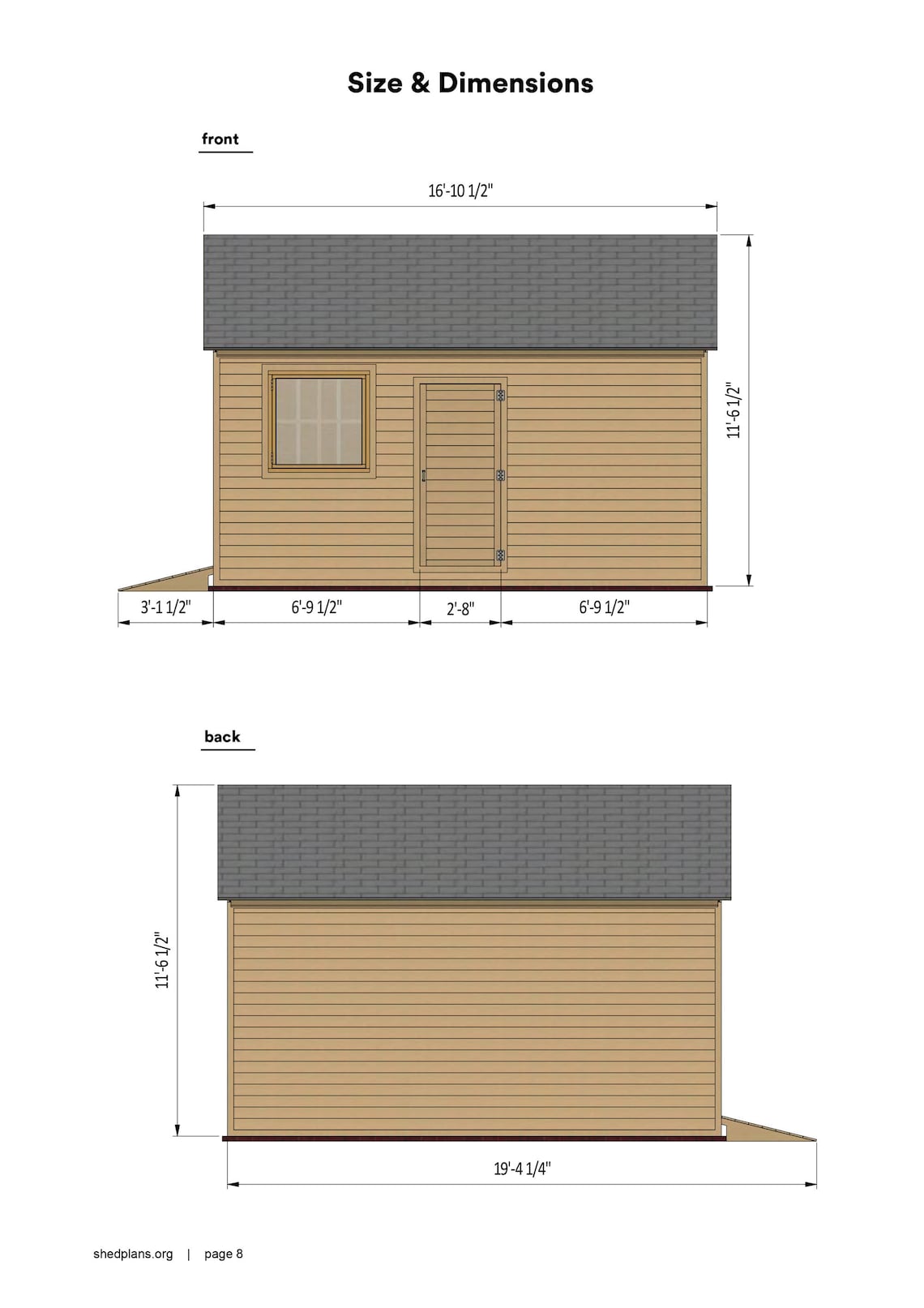Shed Plans 12x16 DIY Garage Shed PDF Etsy