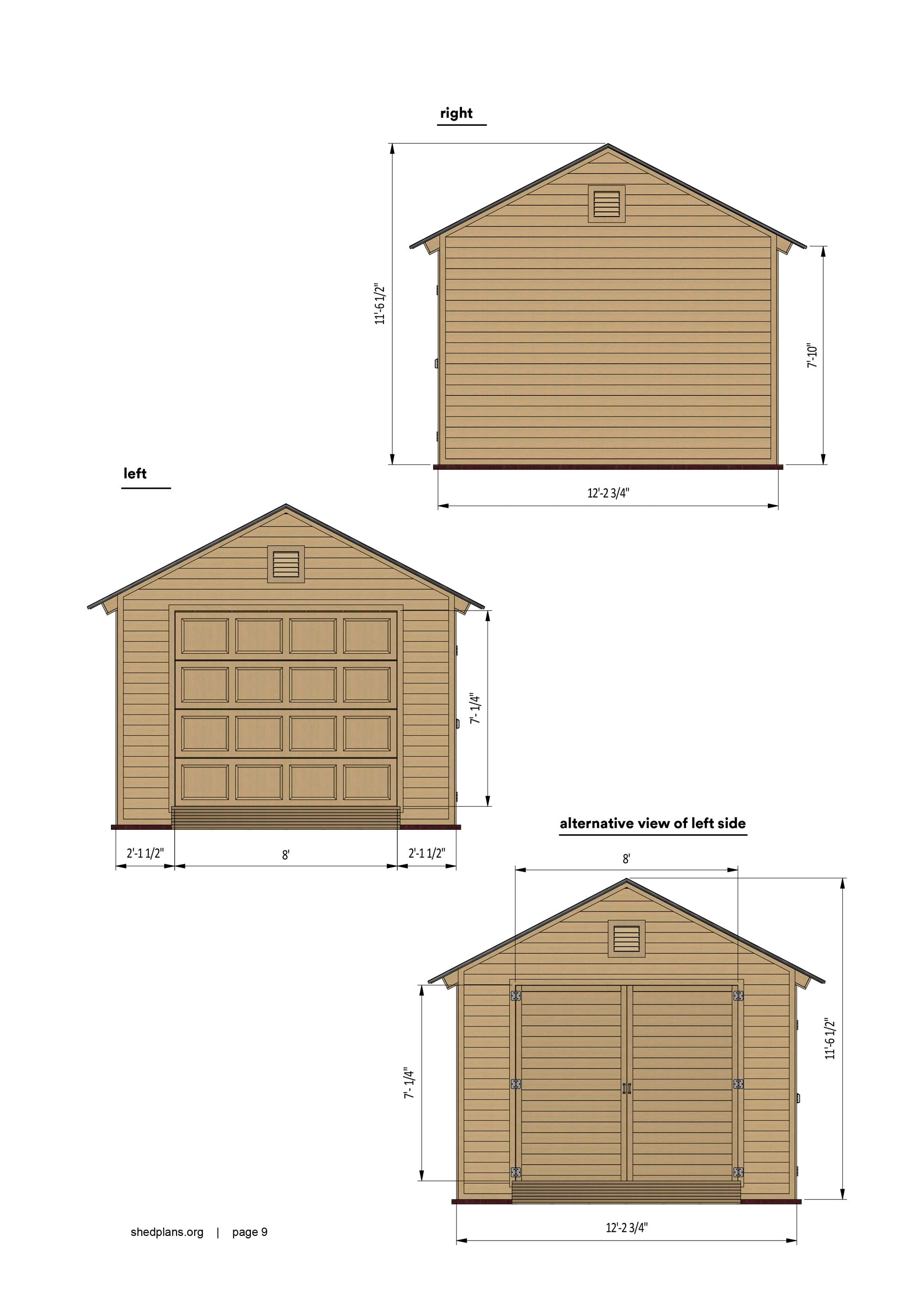 Shed Plans 12x16 DIY Garage Shed PDF Etsy