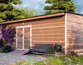 12x24 Shed Plan Lean to Storage Shed