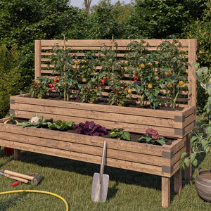 2 tier raised garden bed view