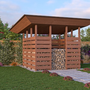10x10 DIY Firewood Shed Plans