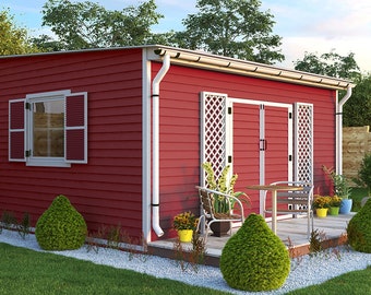 Shed Plans 14x16 DIY Lean to Garden Shed