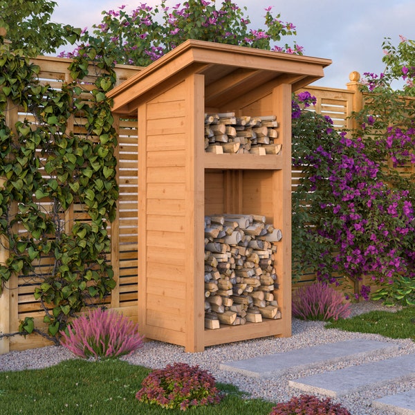 2x3 DIY Firewood Shed Plans