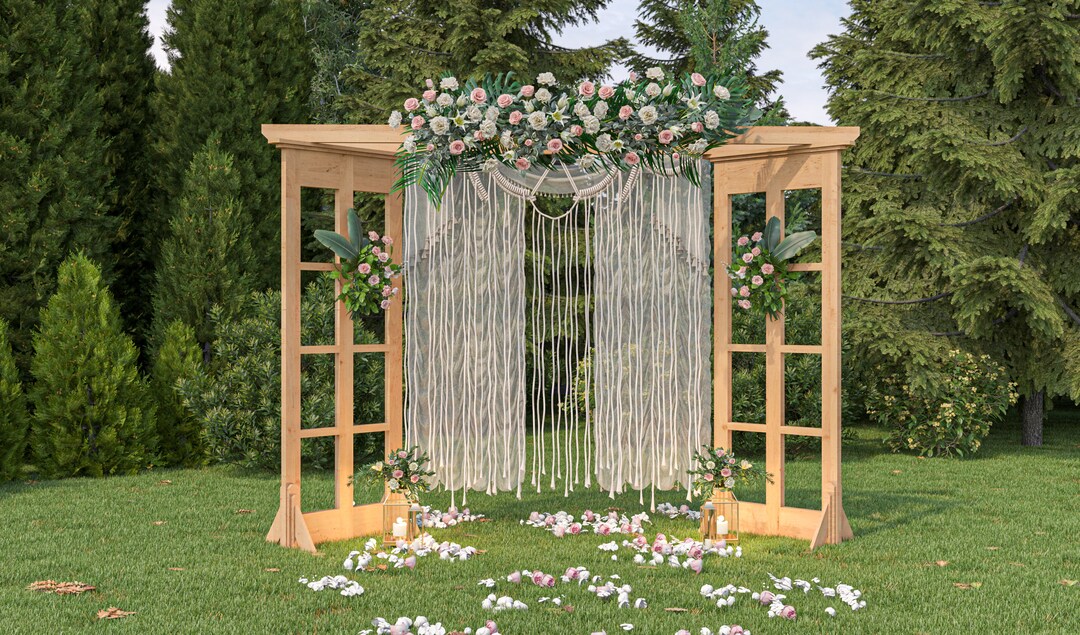 DIY Double Door Frame Wedding Arch Plans for Wedding Decoration PDF