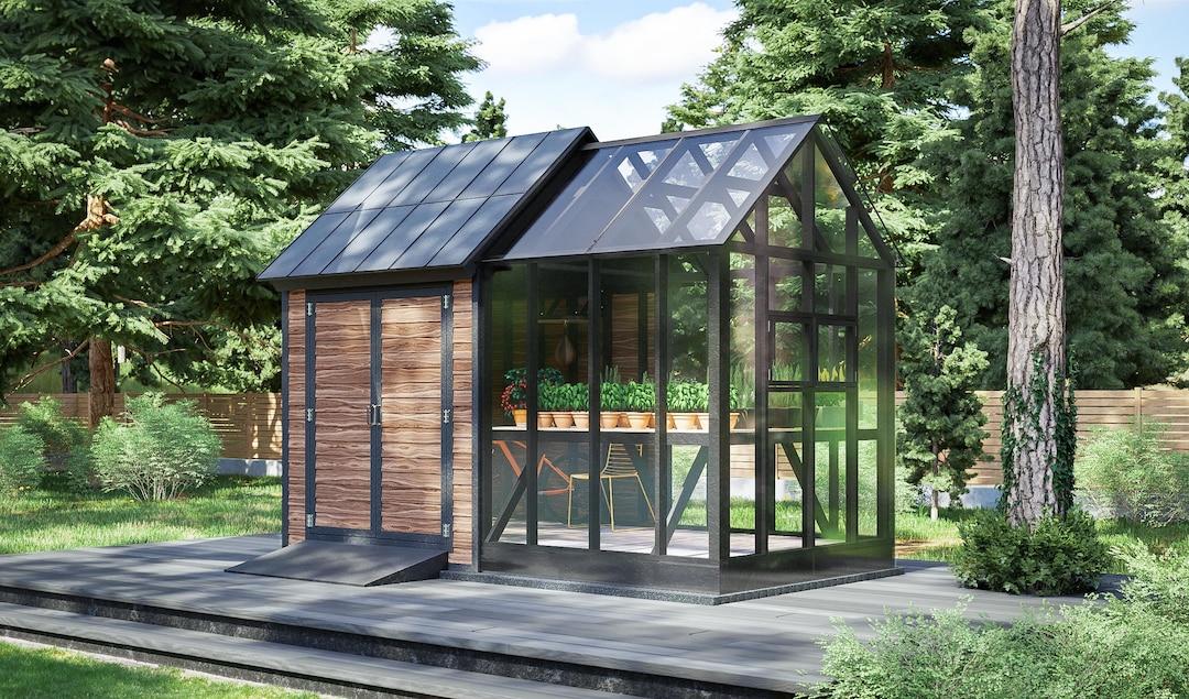Pvcu Outbuilding Modern Garden Shed Greenhouse Nordic Greenwich Pavilion PVCu Garden