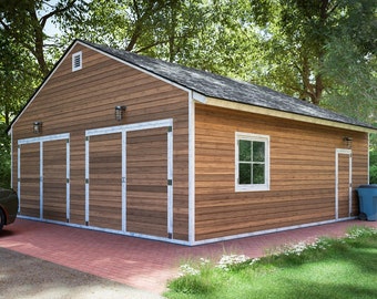 Shed Plans 24x24 DIY Garage Shed PDF Download