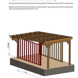 20x30 modern carport wall frame assembly