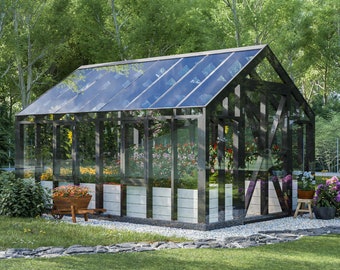 Large Greenhouse Plans 12x16 DIY Greenhouse With Garden Beds