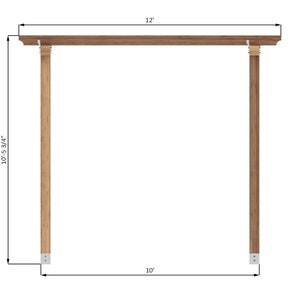 12x16-canopy pergola side dimensions