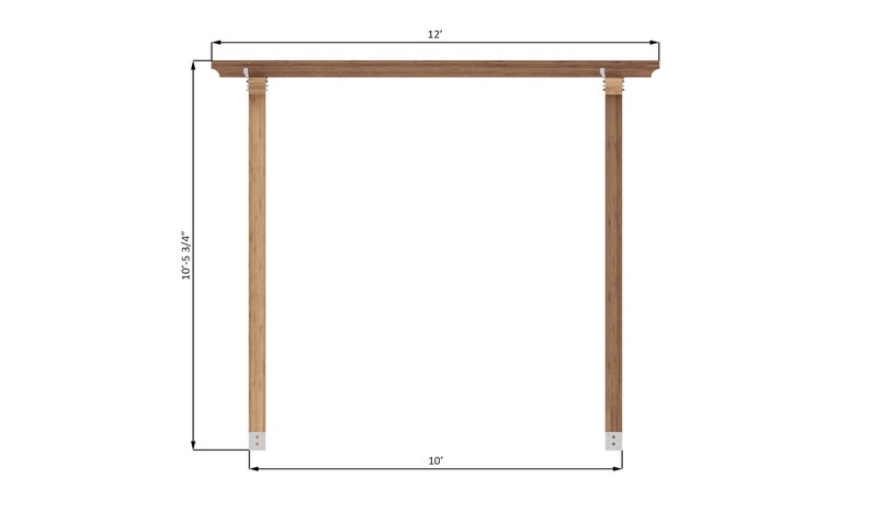 12x16-canopy pergola side dimensions