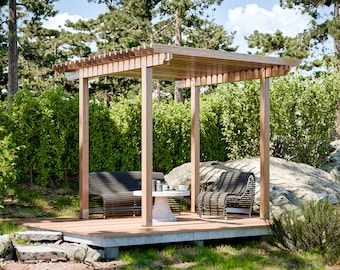 Backyard Pergola Plans PDF - 12x12 DIY Classic Outdoor Shade Design