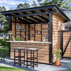 DIY Moderne Outdoor Bar Pläne Digitale PDF Download