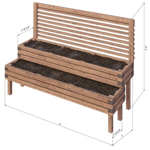 2 tier raised garden bed dimensions