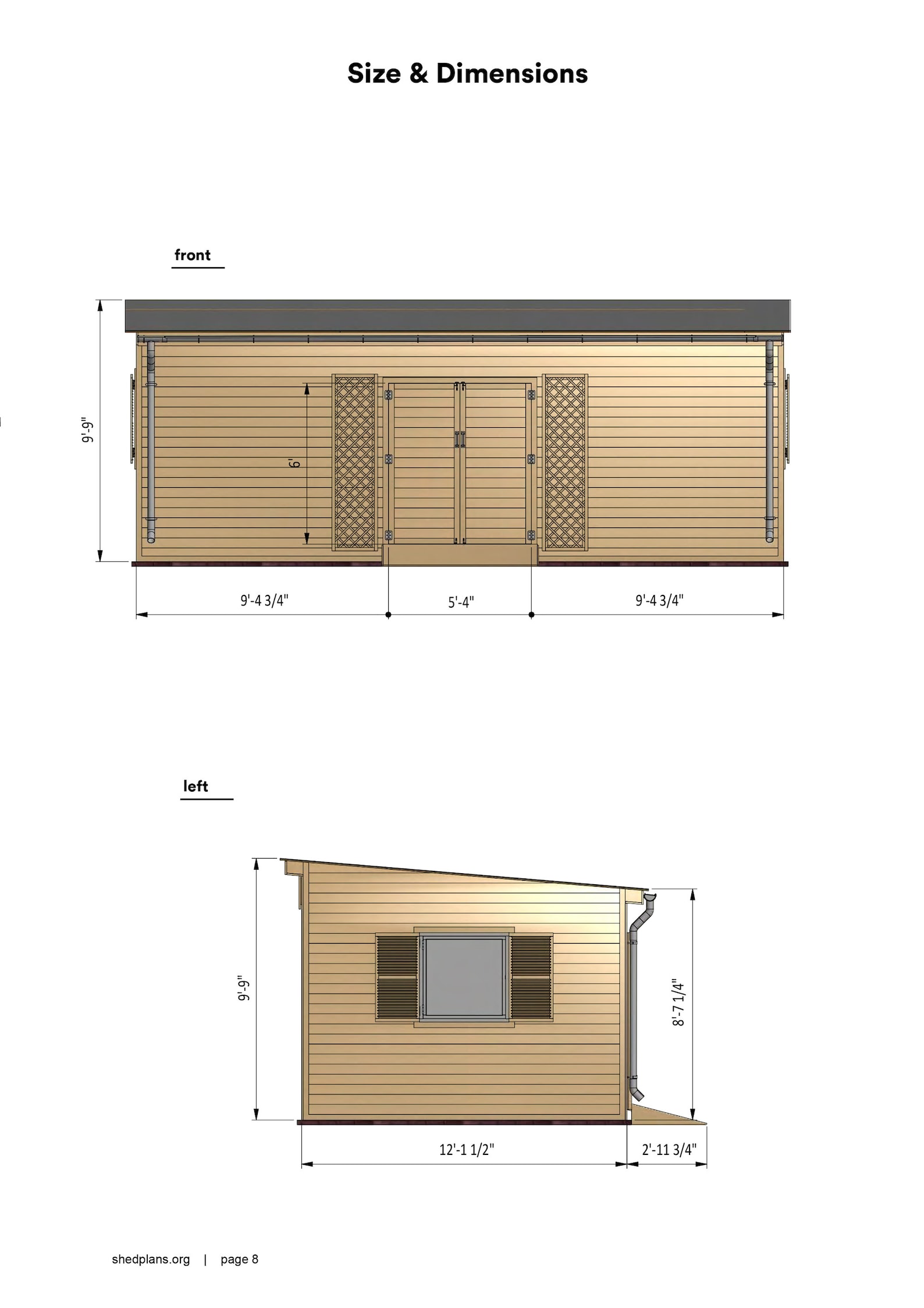 Shed Plans 12x24 DIY Lean to Garden Shed - Etsy
