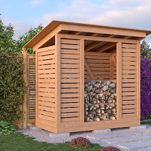 4x8 DIY Firewood Shed Plans