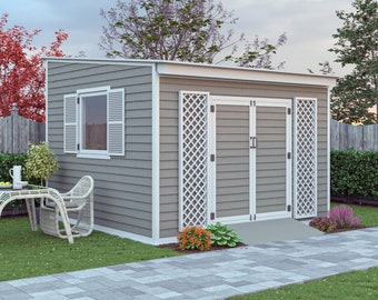 Shed Plans 12x12 DIY Lean to Garden Shed PDF