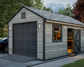 12x20 Shed Plans Gable Garage Shed PDF Download