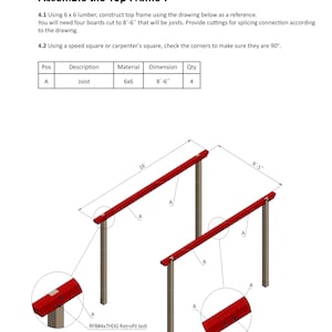 12x16 canopy pergola top frame assembly