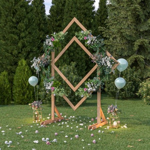DIY Rhombus Frame Wedding Arch Plans for Wedding Decoration (PDF Instructions)