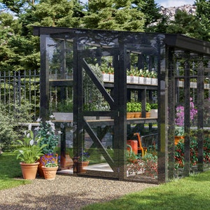 Gewächshaus Baupläne 200x300 Gewächshaus Mit Garten Regalen