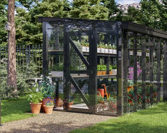 Greenhouse Building Plans 8x12 Greenhouse With Gardening Shelves