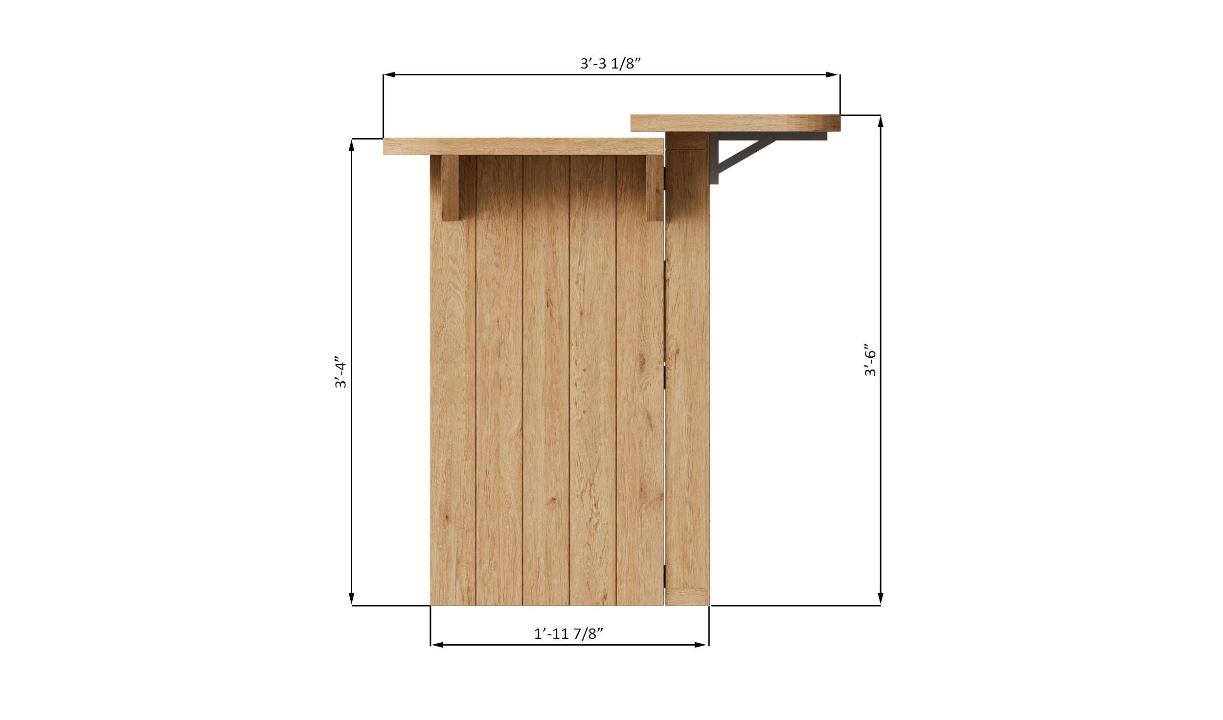 5x2 Folding Outdoor Bar Plans - Space Saving Backyard Furniture - Etsy