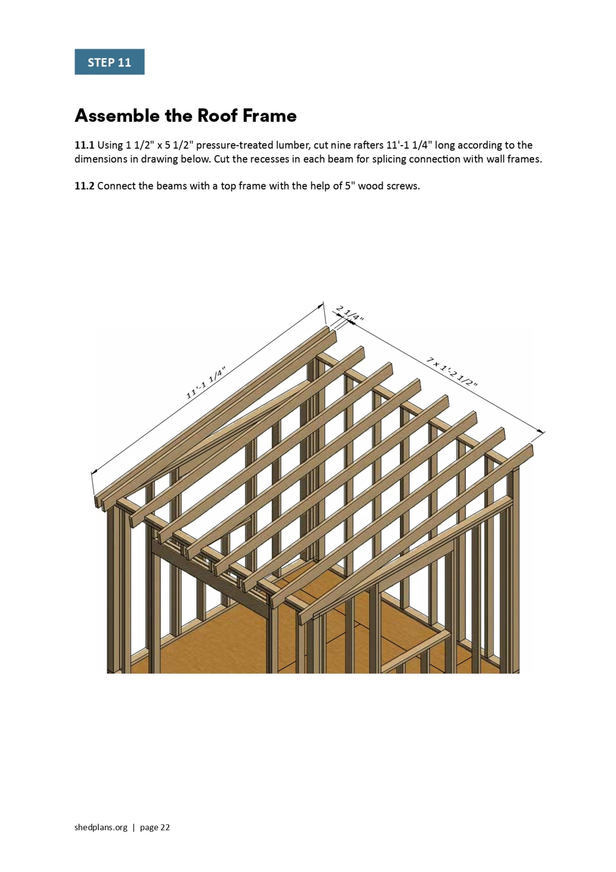 10x10 Shed Plans DIY Lean to Garden Storage - Etsy
