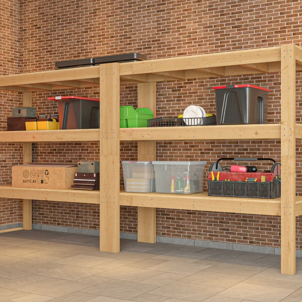 12x2 3-Tier Garage Shelving Unit Plans (PDF)