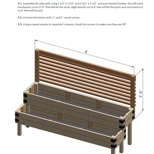 2 tier raised garden bed side wall installation