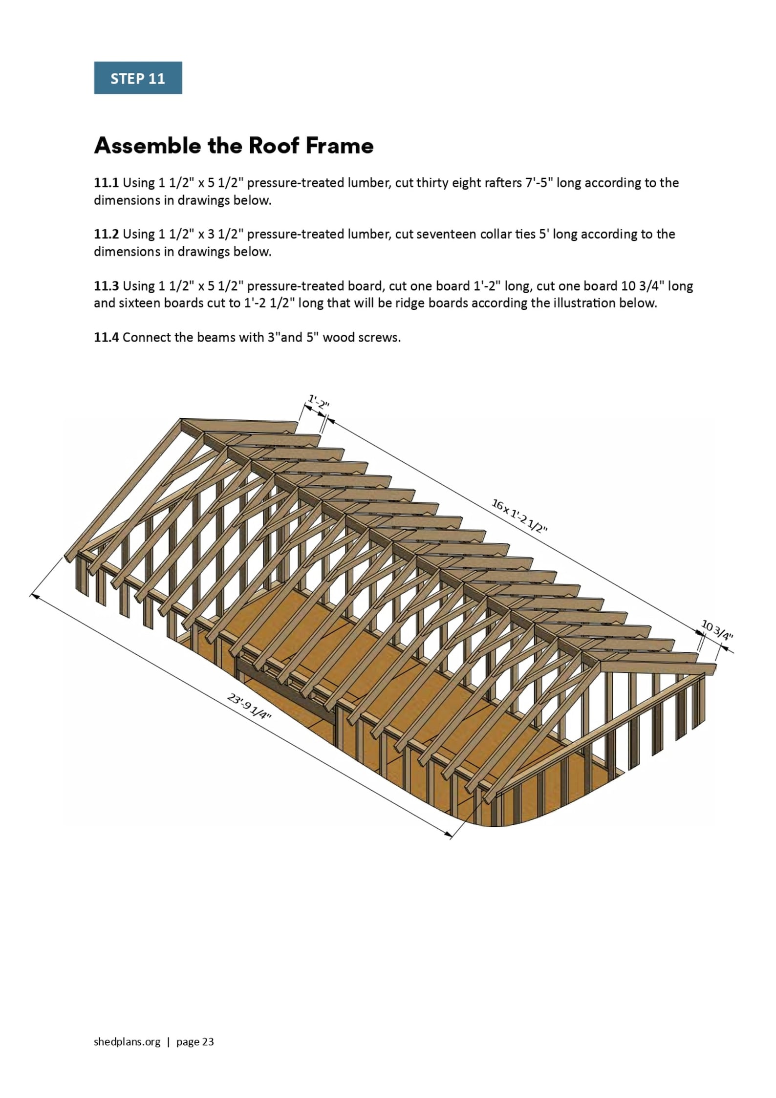 Shed Plans 12x24 Gable Storage Shed PDF - Etsy